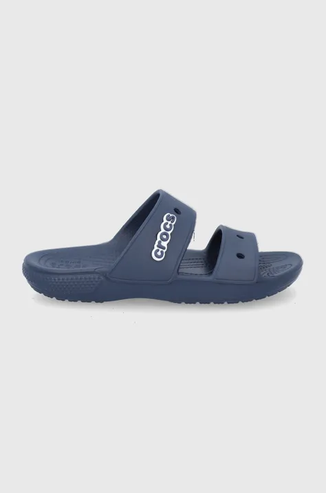 Crocs sliders CLASSIC 206761 navy blue color