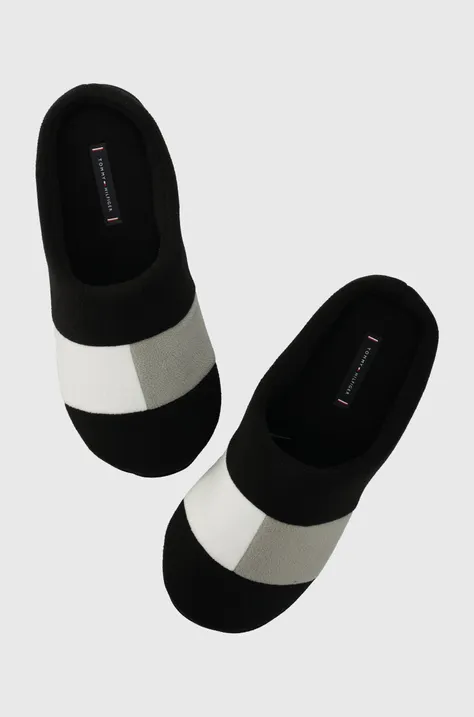 Papuče Tommy Hilfiger čierna farba