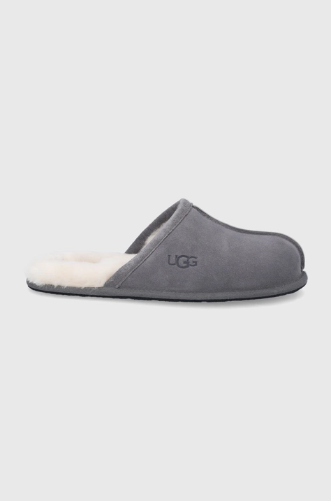 Шерстяные тапочки UGG Scuff цвет серый