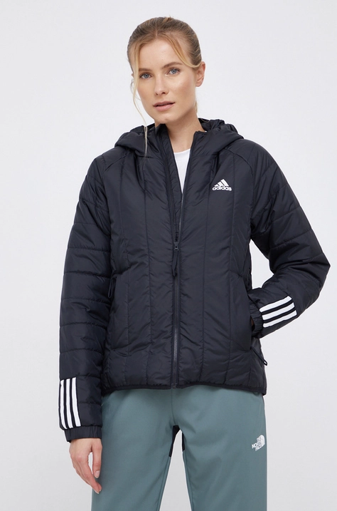 Bunda adidas Performance GU3957 dámská, černá barva, přechodná, GU3957-BLACK