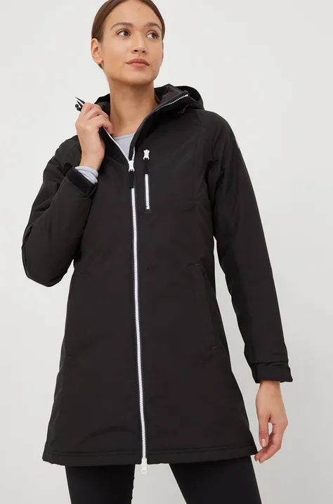 Helly Hansen geaca femei, culoarea negru, de tranzitie