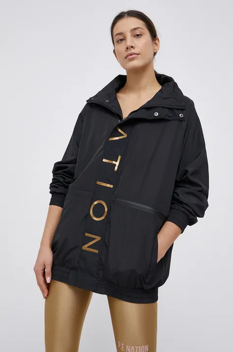 Куртка P.E Nation жіноча колір чорний перехідна