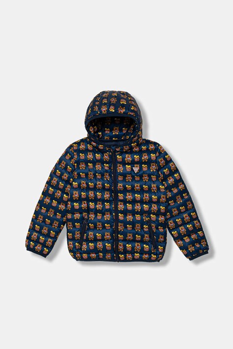 Παιδικό μπουφάν Guess χρώμα: ναυτικό μπλε
