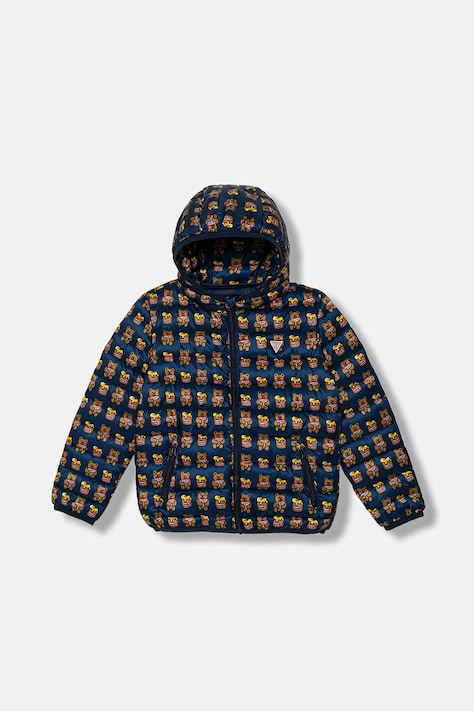 Παιδικό μπουφάν Guess χρώμα: ναυτικό μπλε