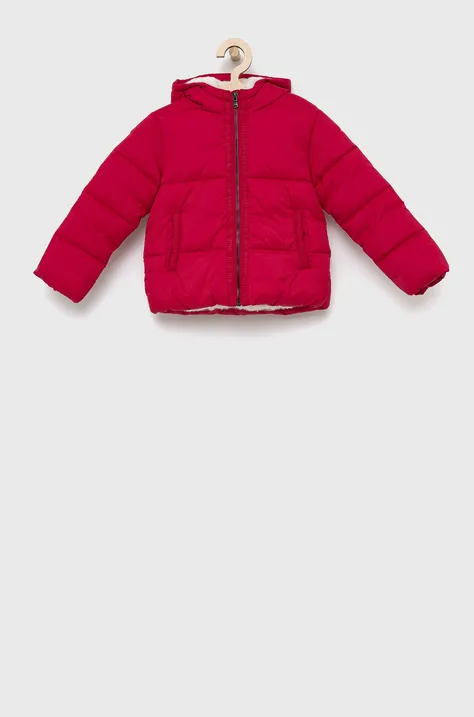 Дитяча куртка United Colors of Benetton колір рожевий