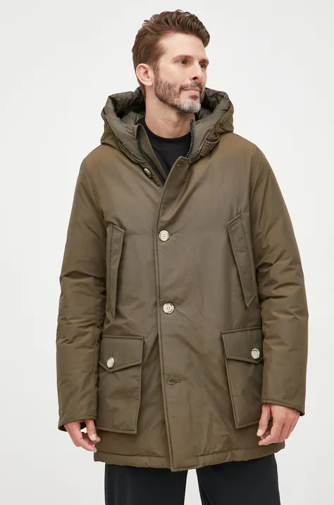 Пуховая куртка Woolrich мужская цвет зелёный зимняя CFWOOU0483MRUT0001-ABR