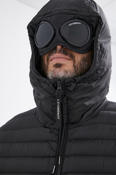 C.P. Company geacă de puf bărbați, culoarea negru, de iarnă
