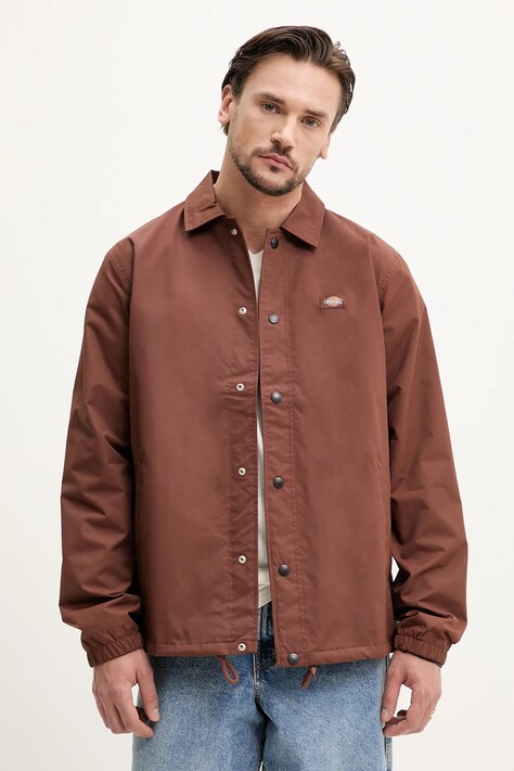 Dickies kurtka męska kolor brązowy przejściowa