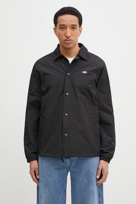 Μπουφάν Dickies ανδρικό, χρώμα: μαύρο