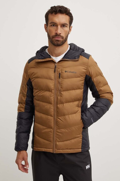 Columbia geacă sport Labyrinth Loop Hooded Jacket culoarea bej, de iarnă 1957343