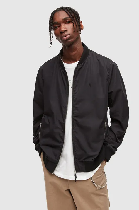 Куртка-бомбер AllSaints чоловіча колір чорний перехідна