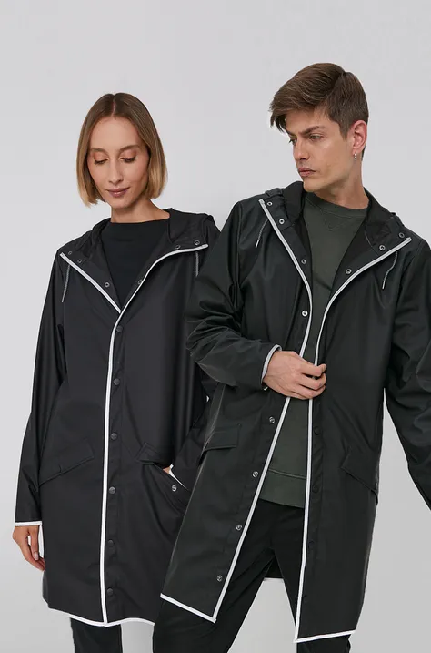 Rains rain jacket black color