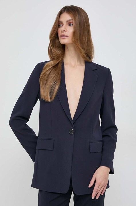 BOSS sacou culoarea bleumarin, un singur rând de nasturi, uni 50457442