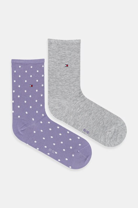 Tommy Hilfiger skarpetki 2-pack kolor fioletowy 100001493