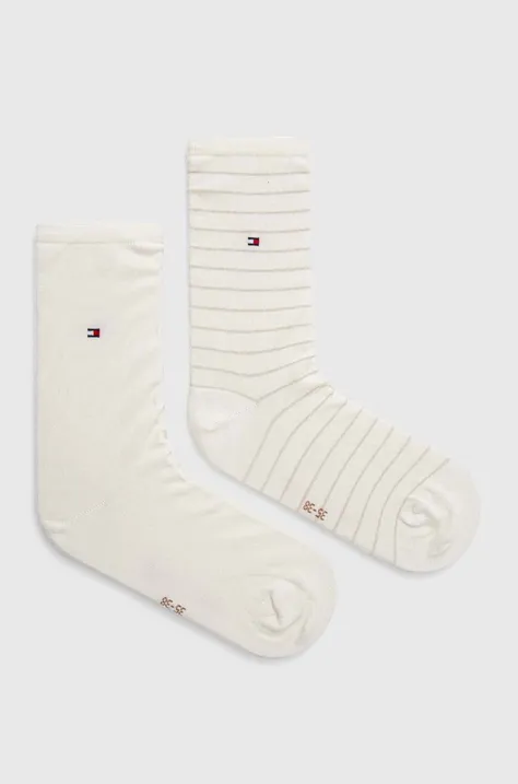 Κάλτσες Tommy Hilfiger 2-pack χρώμα: άσπρο
