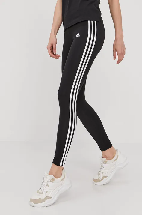 Adidas Colanți GL0723 femei, culoarea negru, material neted