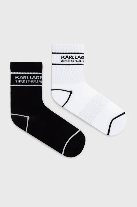 Karl Lagerfeld Skarpetki (2-pack) 211W6005 damskie kolor czarny