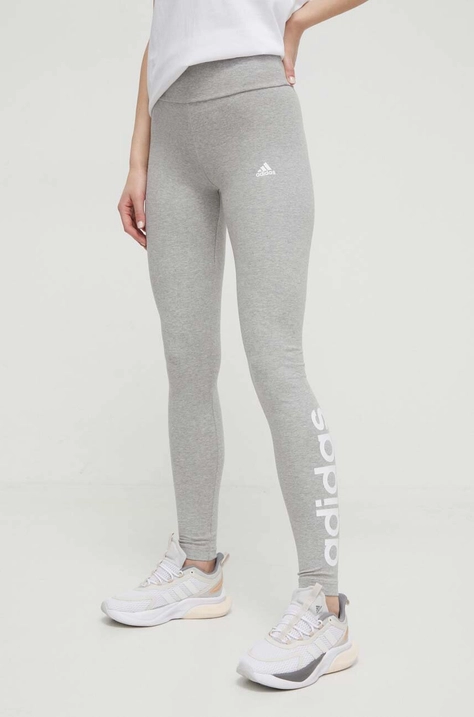 adidas legginsy Essentials damskie kolor szary melanżowe GL0638