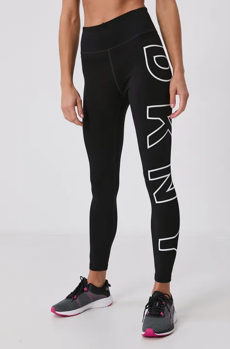 Dkny Legginsy DP1P1960 damskie kolor czarny z nadrukiem