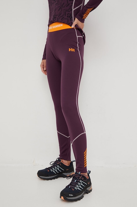 Леггинсы Helly Hansen женские цвет фиолетовый однотонные