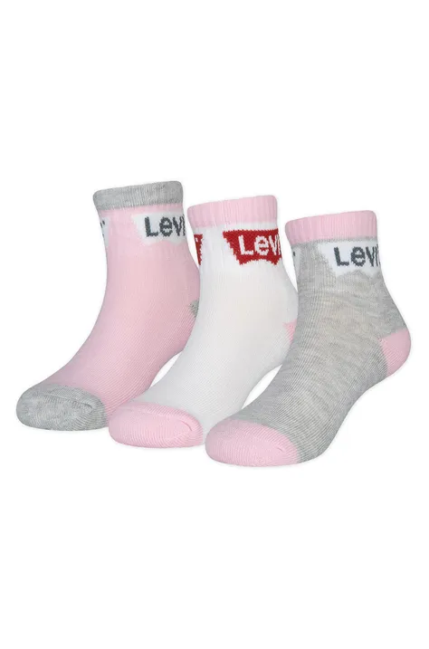 Levi's Skarpetki dziecięce (3-PACK) kolor różowy