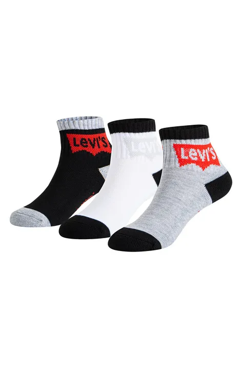Otroške nogavice Levi's črna barva