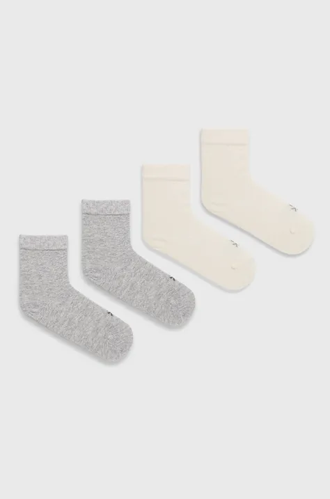 Detské ponožky United Colors of Benetton (4-pack) šedá farba