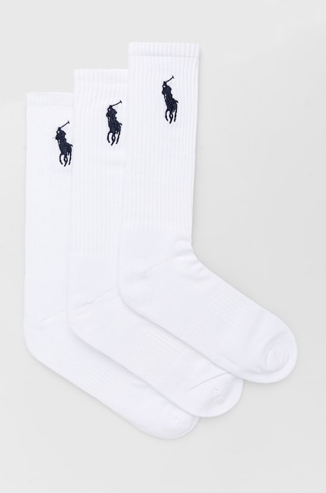 Polo Ralph Lauren Skarpetki (3-pack) 449858064001 męskie kolor biały