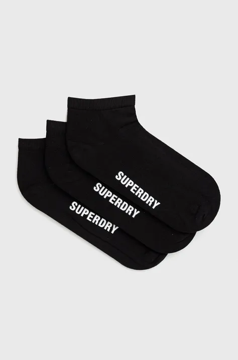 Superdry skarpetki (3-pack) męskie kolor czarny