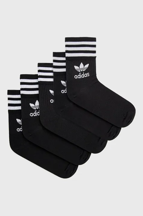 Κάλτσες adidas Originals (5-Pack) χρώμα: μαύρο