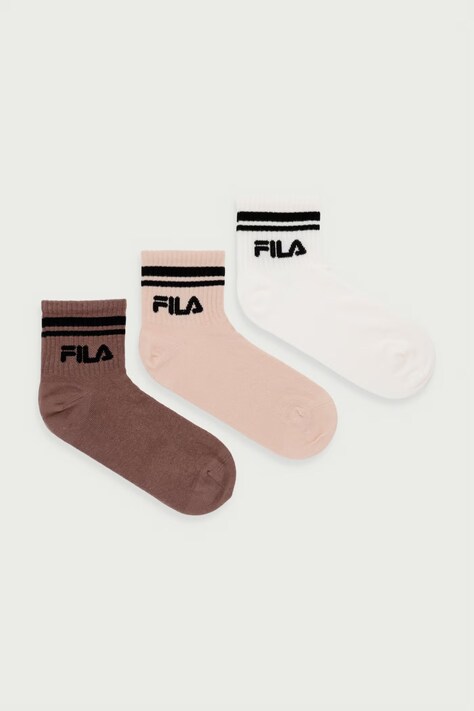 Fila Skarpety z bawełną 3-pack brązowe F9398