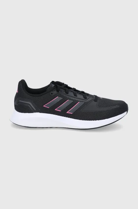 Topánky adidas FY9624 čierna farba, na plochom podpätku