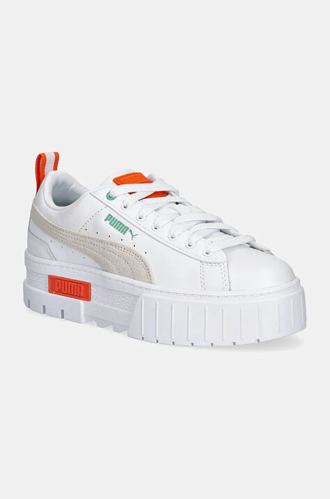 Черевики Puma Mayze Lth колір білий на платформі
