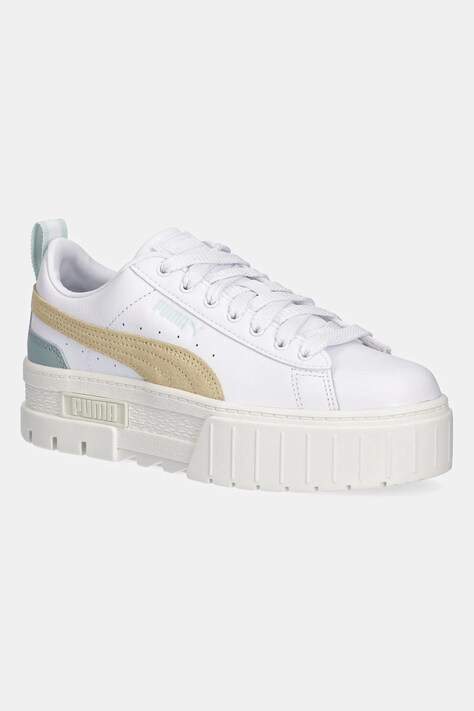 Черевики Puma Mayze Lth колір бежевий на платформі