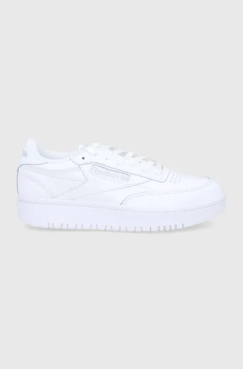 Reebok Classic leather shoes club c double white color