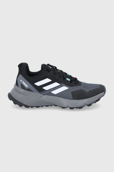 Boty adidas Performance Terrex Soulstride FY9256 dámské, černá barva, FY9256-BLK/CRWHT