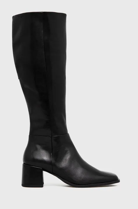 Шкіряні чоботи Vagabond Shoemakers Stina жіночі колір чорний каблук блок