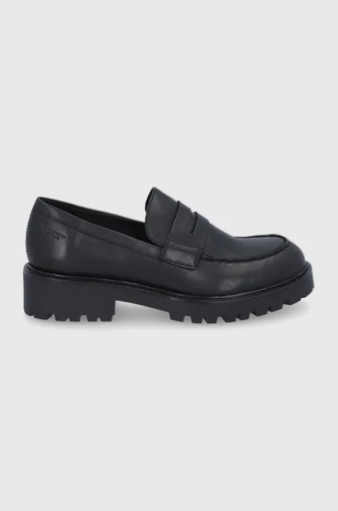Шкіряні туфлі Vagabond Shoemakers жіночі колір чорний на плоскому ходу