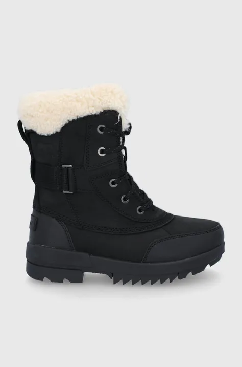 Δερμάτινες μπότες χιονιού Sorel TORINO II χρώμα: μαύρο