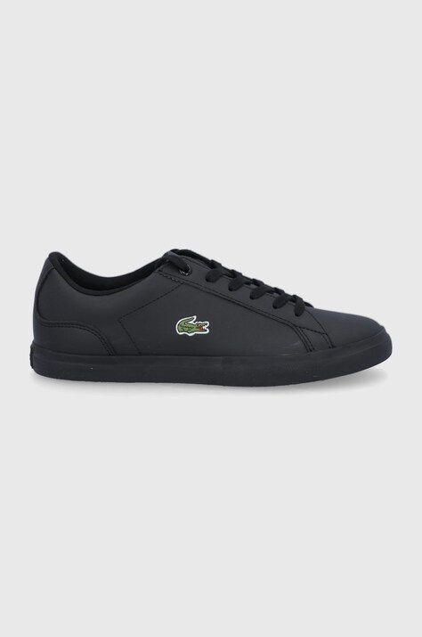 Lacoste Buty Lerond 41CUJ0014.02H kolor czarny na płaskiej podeszwie