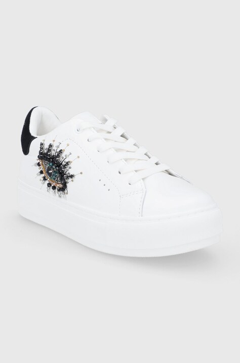 Шкіряні черевики Kurt Geiger London Laney Eya — AW21-OBD32G, білий — фото 2