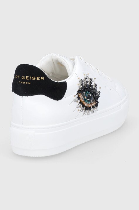 Шкіряні черевики Kurt Geiger London Laney Eya — AW21-OBD32G, білий — фото 3