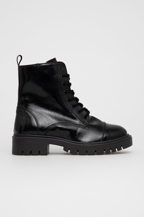 Aldo Botine femei, culoarea negru, cu toc plat