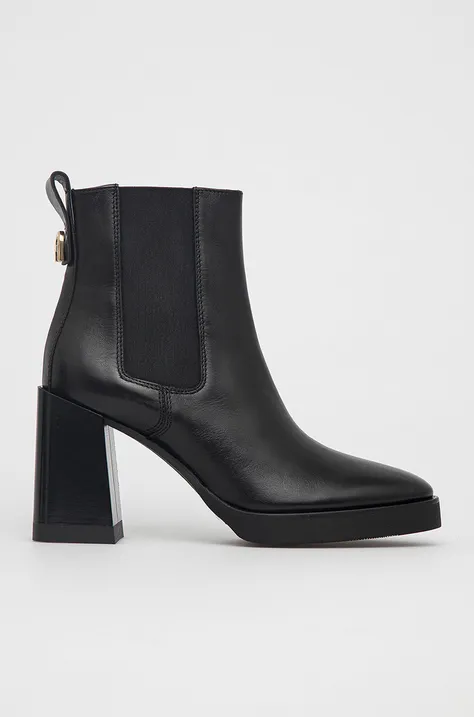 Шкіряні черевики Furla Greta Chelsea жіночі колір чорний каблук блок YD50FGT S40000 O6000