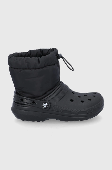 Crocs cizme de iarnă Classic Lined Neo Puff Boot culoarea negru 206630