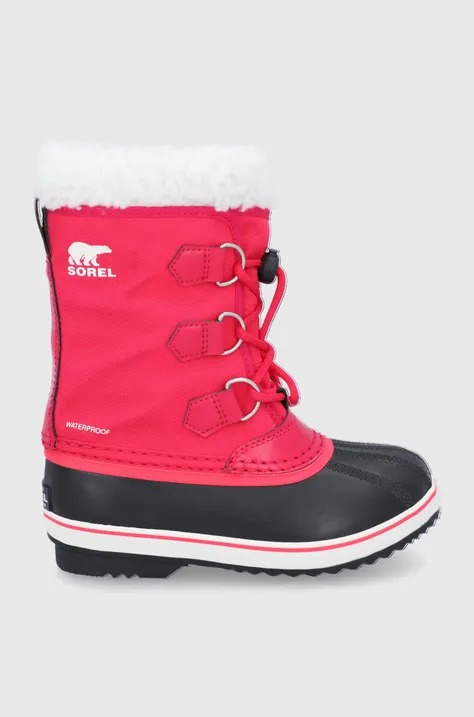Sorel cizme de iarna copii culoarea rosu