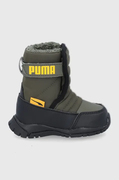 Παιδικές μπότες χιονιού Puma Puma Nieve Boot WTR AC Inf χρώμα: πράσινο