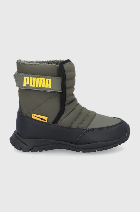 Detské zimné topánky Puma Puma Nieve Boot WTR AC PS zelená farba