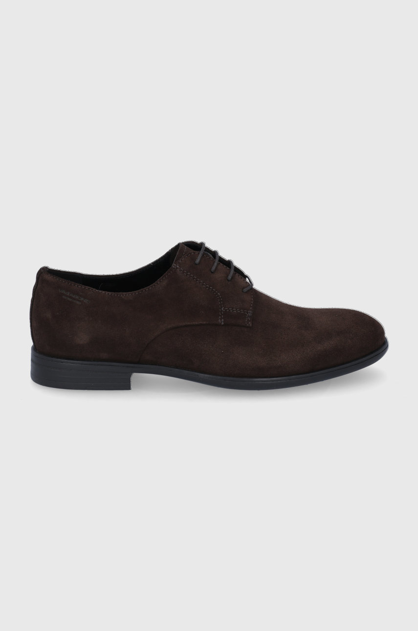 Vagabond Shoemakers Półbuty zamszowe męskie kolor brązowy