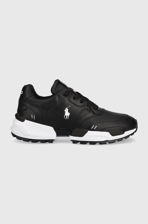 Polo Ralph Lauren sneakers din piele Polo Jogger culoarea negru